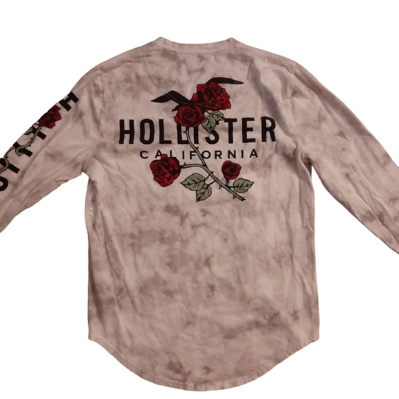 Hollister Tie Dye Shirt with Rose Design Size Small - Picture 4 of 4